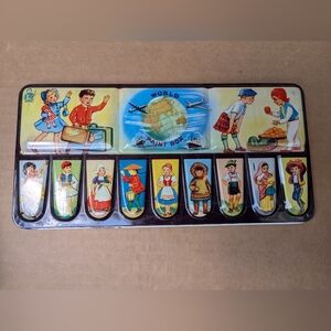 Vintage LL World Paint Box Tin Made in England